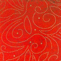 porcelain stoneware wall tile: floral pattern CESELLO: FLOREALE ROSSO Lifetile