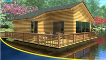 prefab ecological floating house LE P&Eacute;LICAN BATIFLO