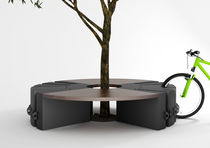public bench with integrated cycle stand ROUND-B LAB23