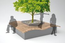 public bench with integrated planter QUADDY LAB23