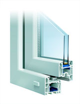 PVC double glazed casement window INNONOVA 70.M5 CLASSIC Trocal