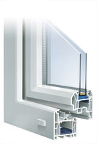 PVC double glazed casement window INNONOVA70.M5 ELEGANCE Trocal