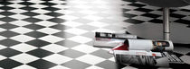 PVC flooring for domestic use TURBO : DAMIER BLACK & WHITE Gerflor - Residential Flooring