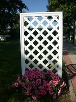 PVC trellise PERGOLA GRID SKEW Top Fence