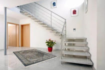 quarter-turn marble floating staircase GRA T302 Schmidt Escaliers