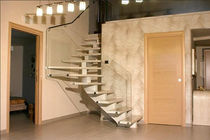 quarter-turn staircase with a central stringer (metal frame and wood steps) MARCO POLO G555 essegi scale