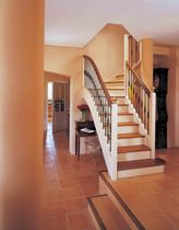 quarter-turn staircase with a lateral stringer (wooden frame and steps) ROUERGUE TRADI 3 ESCALIERS EBA