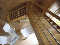 quarter-turn staircase with a lateral stringer (wooden frame and steps)  HMS Bausysteme