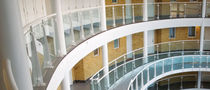 railing with glass panels by Gardner, Stewart and Stewart Hubbard