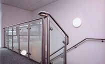 railing with glass panels KIDLINGTON Crescent Stairs