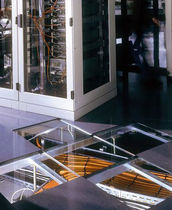 raised access floor panel in glass LUMEN Hyperline Systems Inc.