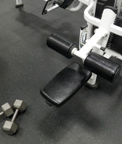 recycled rubber floor tile for fitness areas (FloorScore certified, low VOC emissions) TUFLEX&reg;  Roppe Corporation