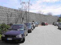 reinforced concrete retaining wall (precast units)  Samer S.p.A.
