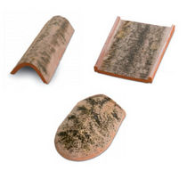 ridge end roof tile in clay INVECCHIATA COTTO PRATIGLIOLMI
