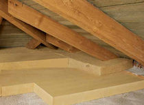 rigid natural insulated roof panel in wood fiberboard STEICOTOP STEICO