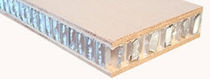 sandwich panel: aluminium honeycomb ALU-OKOUME Kuiper Dutch Marine Panels