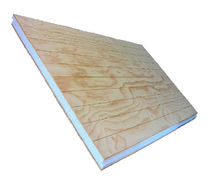 sandwich panel: wood and polystyrene core  RE.PACK