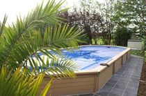 semi-inground wooden swimming pool AZTECK ZODIAC
