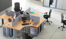 shared workstation for open plan office (4 workstations) VITAL Samas