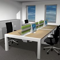 shared workstation for open plan office (4 workstations) MI Kembo