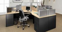 shared workstation for open plan office ADAPTABILITIES&reg; WITH DIVIDE� GLOBAL totaloffice