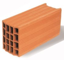 side construction block (hollow clay brick) OPTIBRIC PV 15  IMERYS Structure