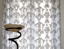 silk sheer curtain fabric NYMPHEA  VEREL DE BELVAL