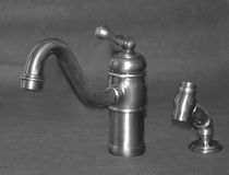 single handle mixer tap for kitchen with pull out spray Th&eacute;tis C avec douchette MARGOT