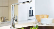 single handle mixer tap for kitchen with pull out spray VERIS GROHE