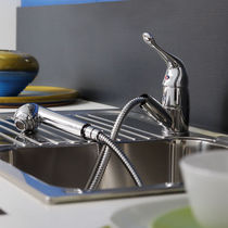 single handle mixer tap for kitchen with pull out spray SOUND 4125 D Armando Vicario