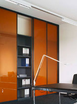 sliding coloured glass panel  Raumplus