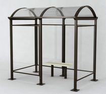 smoking shelter for public spaces ABRI FUMEURS VISION ALOES RED
