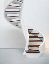 spiral design staircase with lateral stringer SERIE C-SA EDILCO