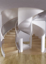 spiral design staircase with lateral stringer SQUIRREL'S WOOD Q5124 SPIRAL Stairs
