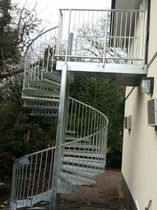 spiral fire escape staircase in metal  New Forest Metal Work