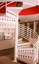 spiral staircase for commercial buildings (metal frame and steps) SPACE SAVING STAIRWAYS inc