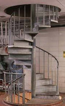 spiral staircase for commercial buildings (metal frame and steps) 72S STAIRWAYS inc