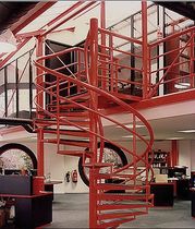 spiral staircase for commercial buildings (metal frame and steps)  Crescent Stairs