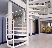 spiral staircase for commercial buildings (metal frame and steps) BISHOPS Crescent Stairs