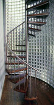 spiral staircase for commercial buildings (metal frame and wooden steps) 60 S STAIRWAYS inc