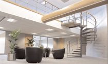 spiral staircase for commercial buildings (metal frame and wooden steps) DURHAM Crescent Stairs