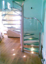 spiral staircase (metal frame and glass steps) PENTOWAN HOUSE SS 773 SPIRAL Stairs