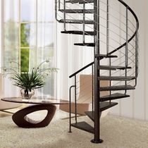 spiral staircase (metal frame and wooden steps) ATRIUM SYSTEM  HEAVY METAL Atrium