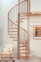 spiral staircase (metal frame and wooden steps)  Interbau
