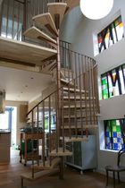 spiral staircase (metal frame and wooden steps) S/34/1 Cast Spiral Stairs