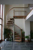 spiral staircase (metal frame and wooden steps) S/36/1 Cast Spiral Stairs