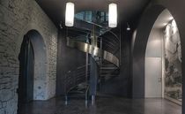 spiral staircase (stainless steel frame and glass steps)  ESSEMME