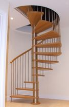 spiral staircase (steel frame and wooden steps) MALDIVE 1 essegi scale