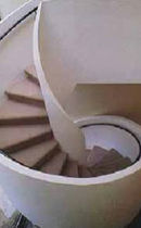 spiral staircase with a lateral stringer  STAIRWAYS inc