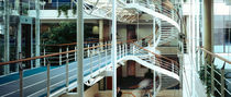 spiral staircase with a lateral stringer for commercial buildings by Aukett Associates Hubbard